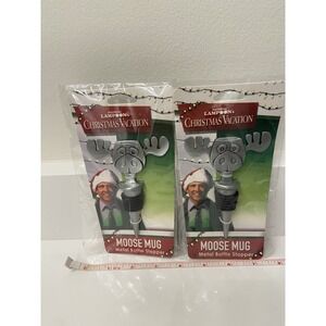 2 National Lampoons Christmas Vacation Moose Mug Metal Bottle Stoppers‎ Stocking